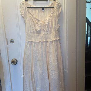 Old Navy cottagecore cream maxi dress